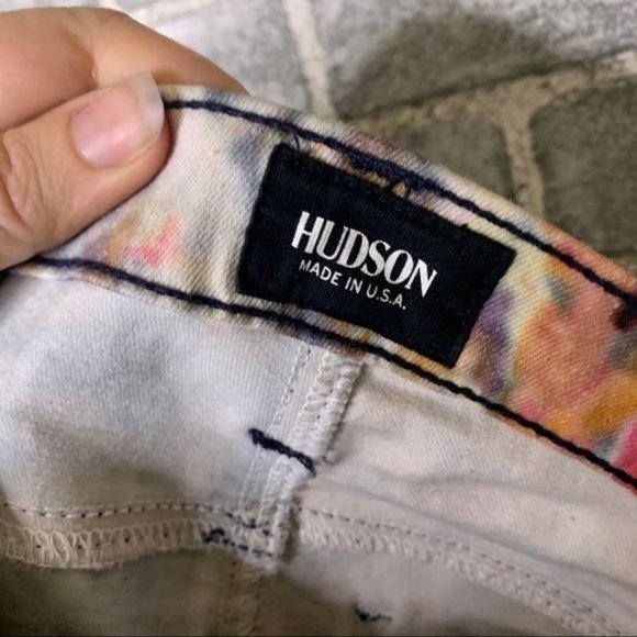 Hudson Nico Abstract Print Skinny Jeans Size 24 - Picture 12 of 13
